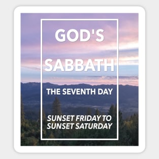 God's Sabbath The Seventh Day Sticker